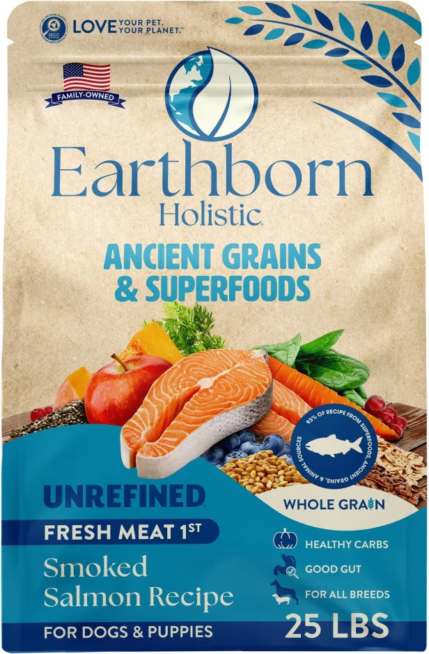 Earthborn Holistic Dog Unrefined Ancient Grains & Superfoods- Salmon