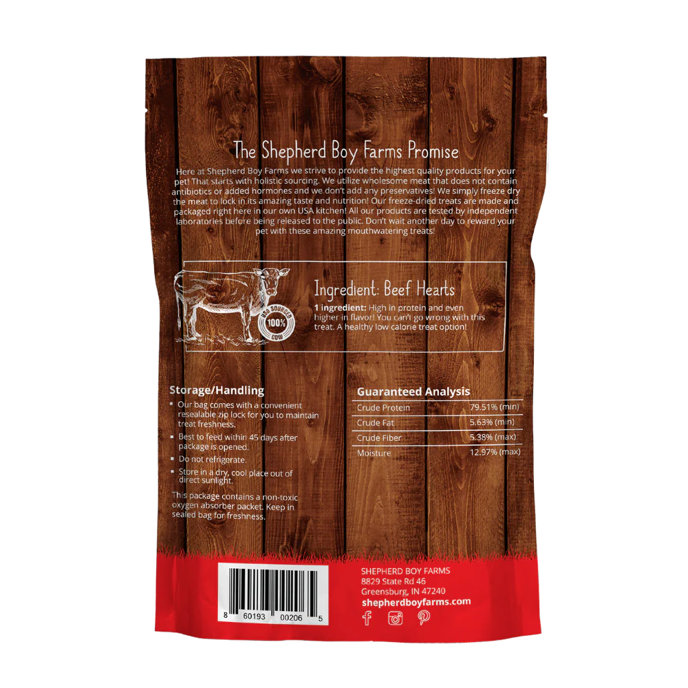 Shepherd Boy Farms Freeze Dried Beef Heart