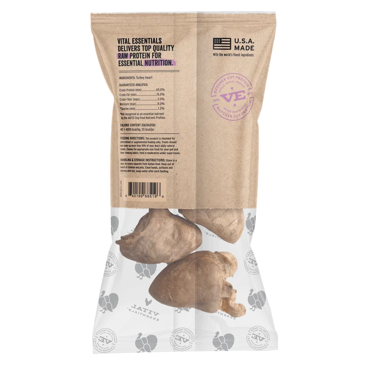 Vital Essentials Raw Bar Turkey Hearts