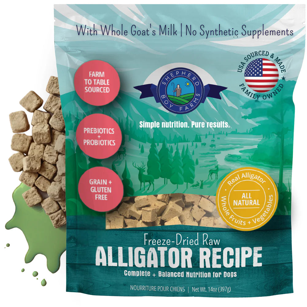 Shepherd Boy Farms Dog Freeze Dried Alligator 14oz