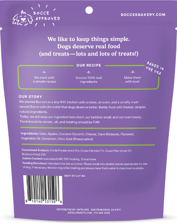 Bocce's Bakery Soft & Chewy- Spiced Cider 6oz