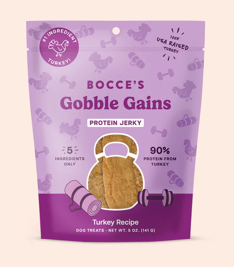 Bocce's Gobble Gains Protein Jerky
