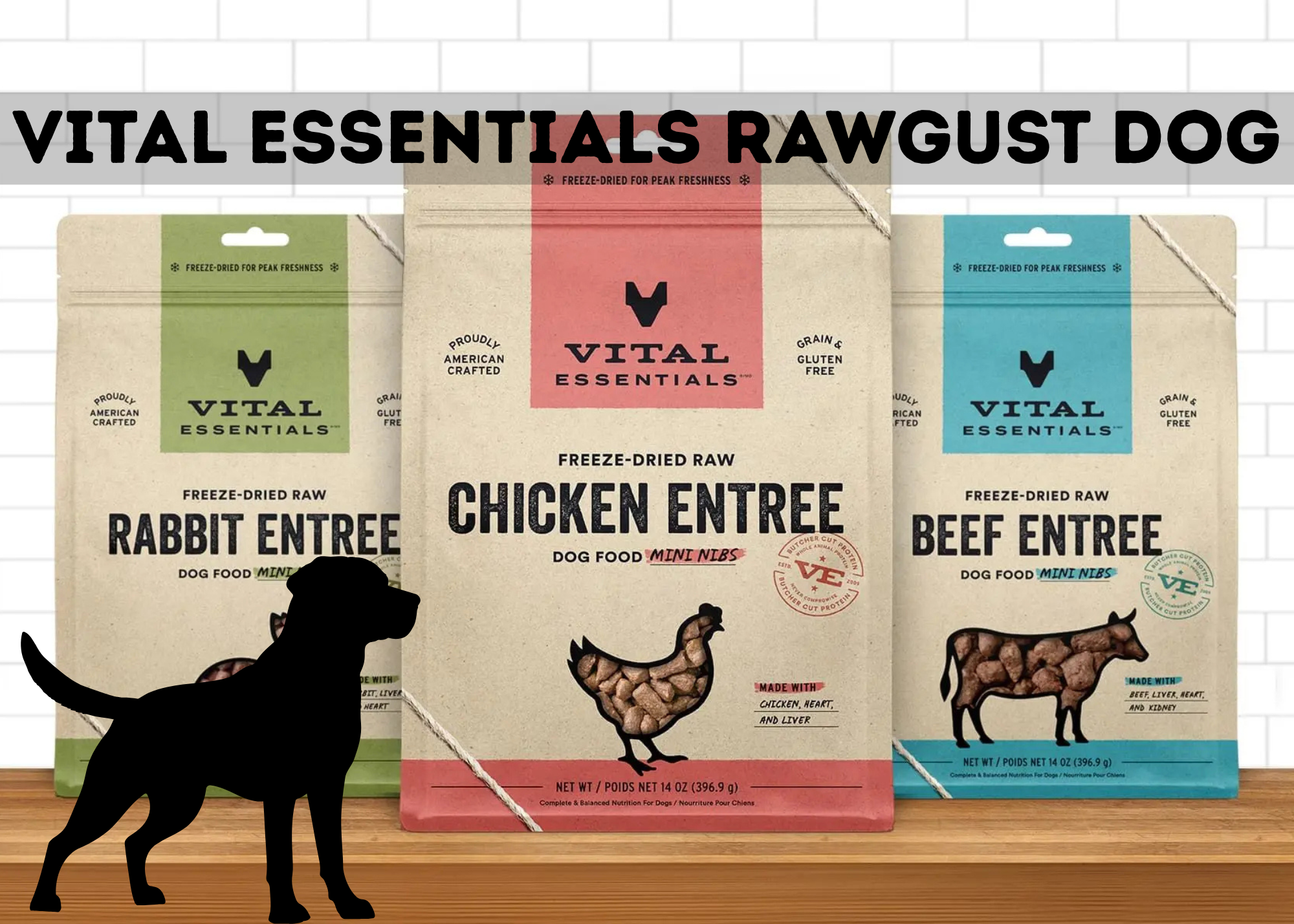 RAWGUST Vital Essentials Freeze-Dried & Frozen Entrees - Dog