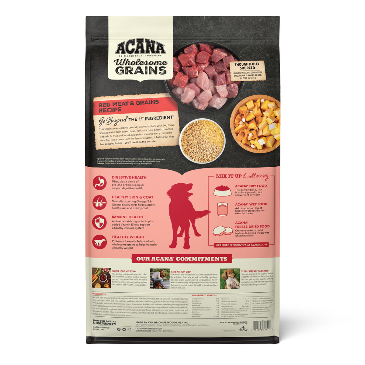 Acana Red Meat Recipe + Wholesome Grains Dry Dog Food