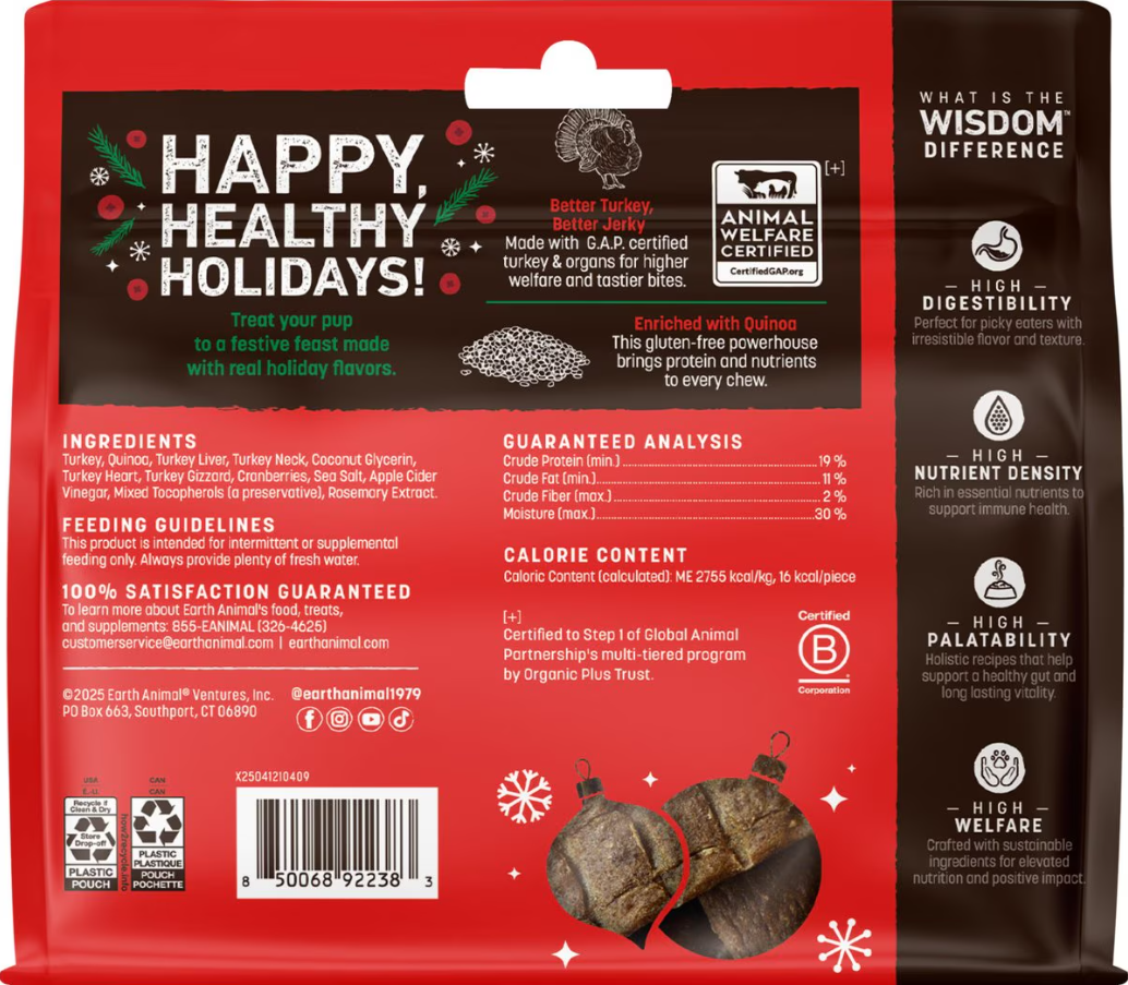 Earth Animal Wisdom Holiday Feast Jerky