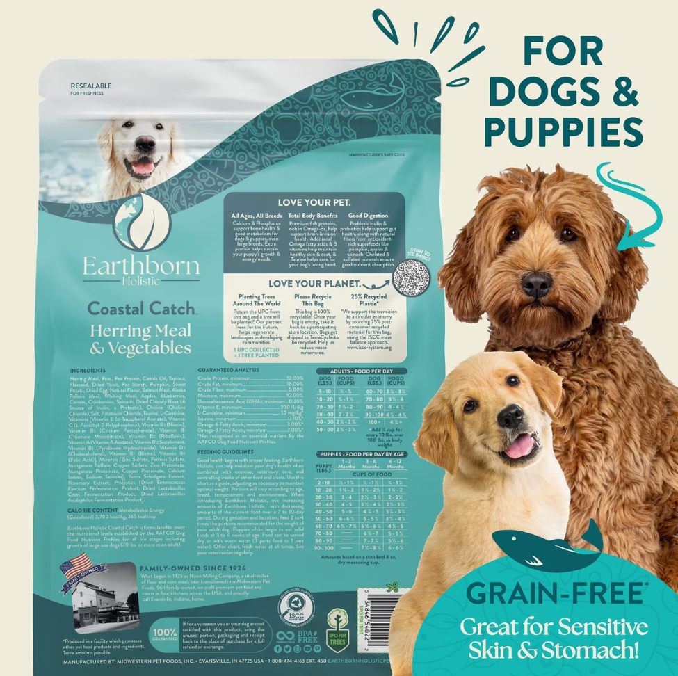 Earthborn Holistic Dog Grain Free Coastal Catch