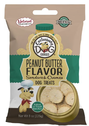 Exclusively Dog Peanut Butter Sandwich Cremes - 1oz