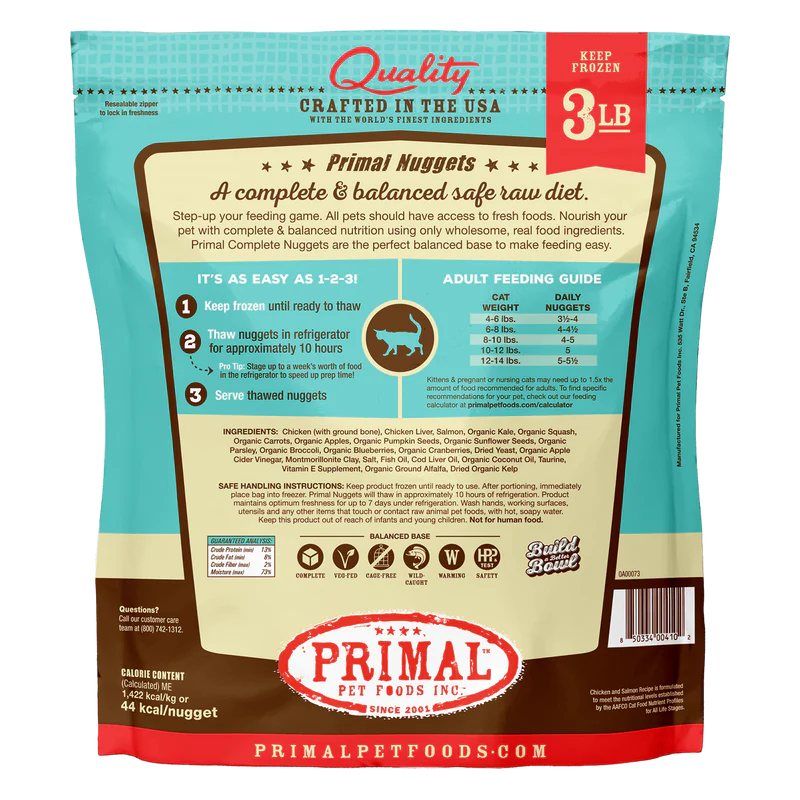 Primal Chicken & Salmon Cat Nuggets