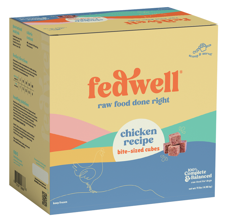 FedWell Dog Frozen Grain Free Chicken Diced Cubes