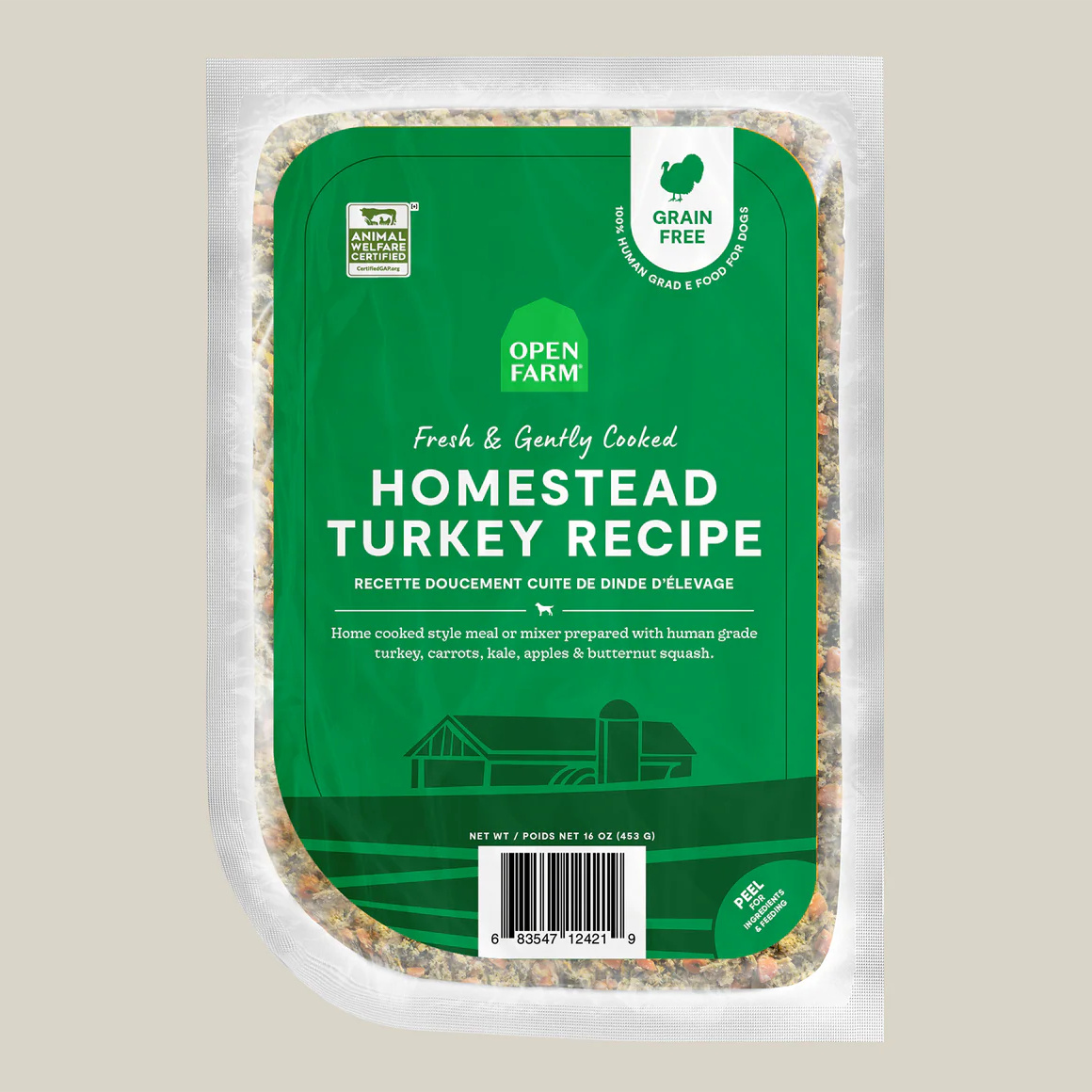 Open Farm Gently Cooked Frozen Dog Food - Turkey
