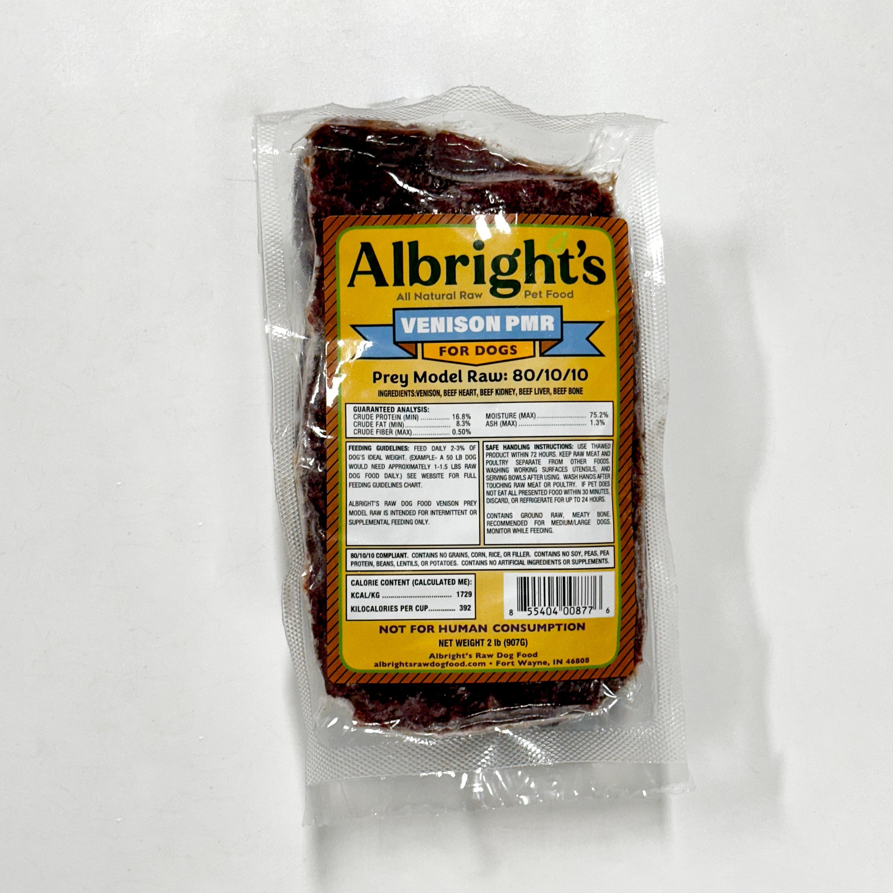 Albright's Venison PMR - 2 lb/Individual Pkg
