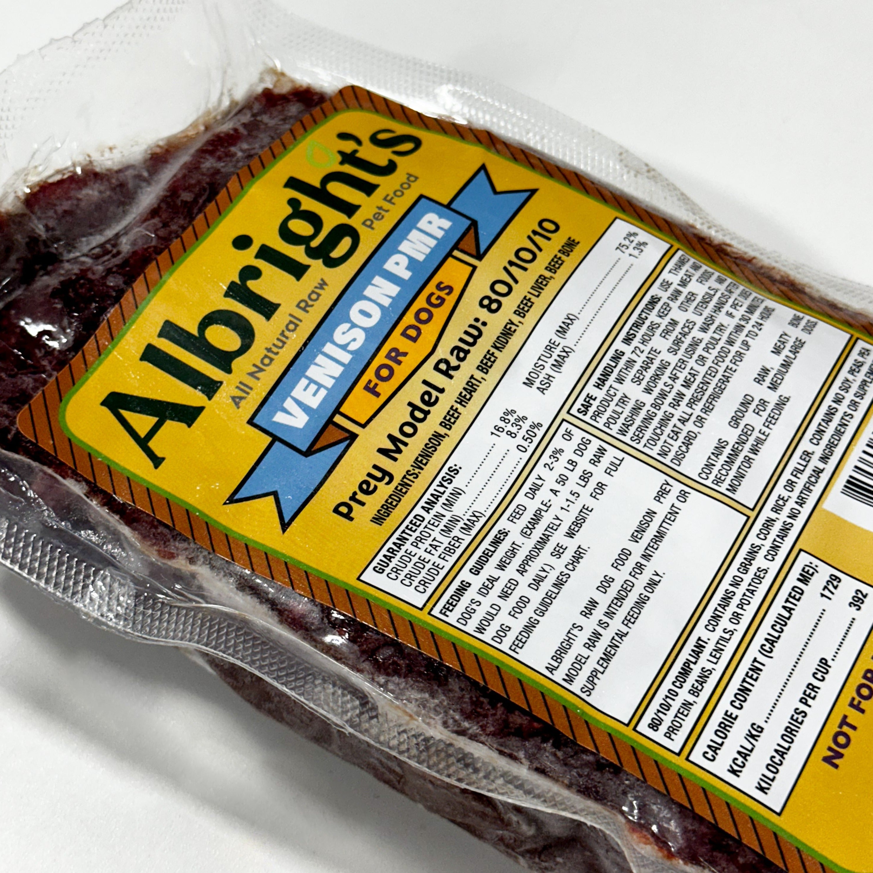 Albright's Venison PMR - 2 lb Pkg Shipping Box w/ Dry Ice (20 Packs)