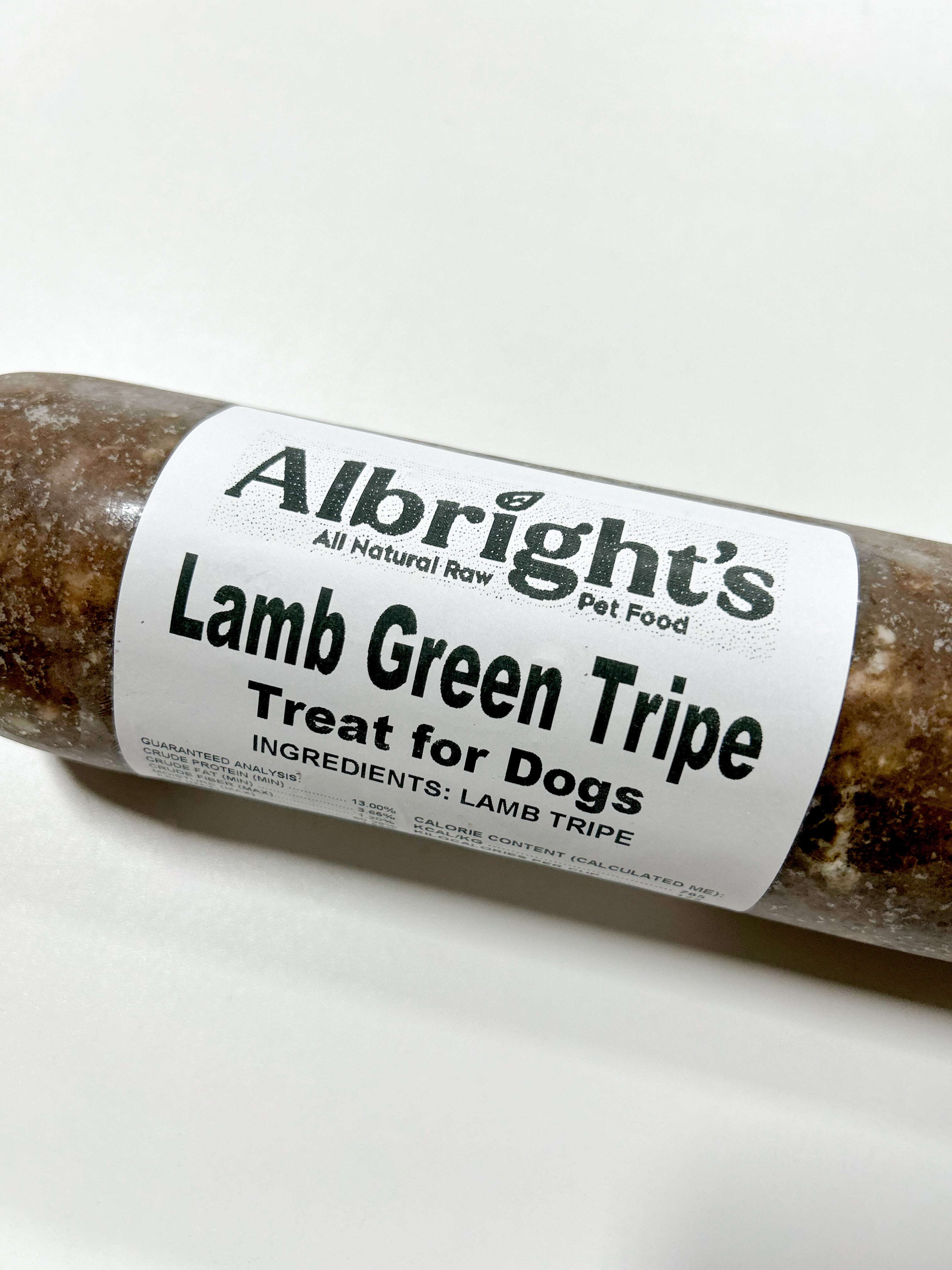 Albright's Green Lamb Tripe - 2 lb Rolls Shipping Box w/ NO Dry Ice (22 Rolls)