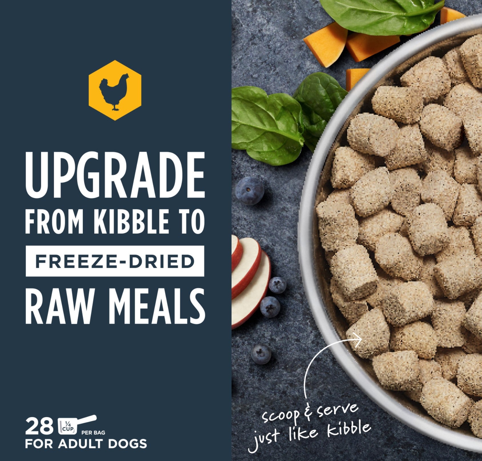 Instinct Raw Meals Cage-Free Chicken Recipe Grain- Free Freeze Dried Dog Food