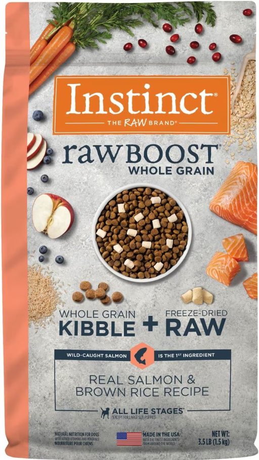 Instinct Dog Raw Boost Whole Grain Salmon and Brown Rice