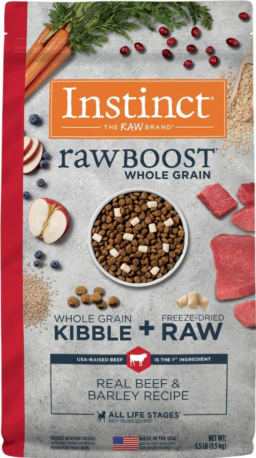 Instinct Dog Raw Boost Whole Grain Beef and Barley