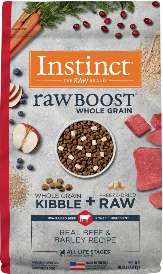 Instinct Dog Raw Boost Whole Grain Beef and Barley