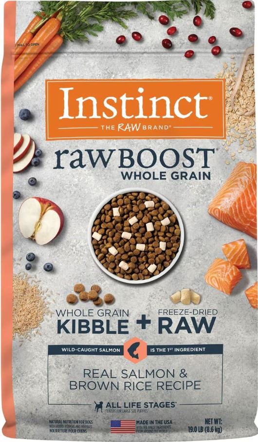 Instinct Dog Raw Boost Whole Grain Salmon and Brown Rice