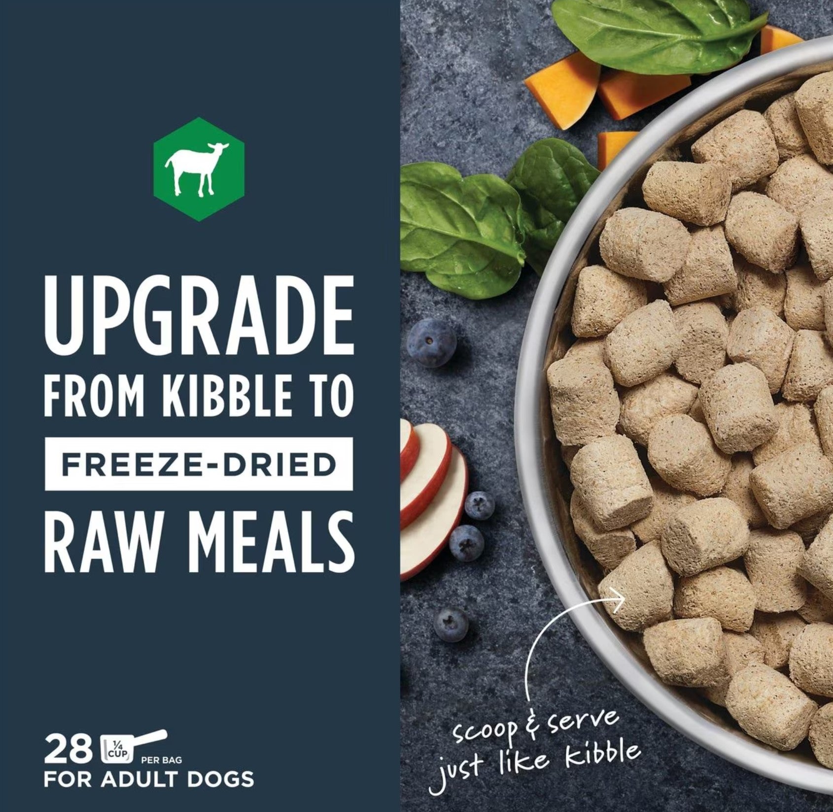 Instinct Raw Meals Grass- Fed Lamb Recipe Grain- Free Freeze Dried Dog Food
