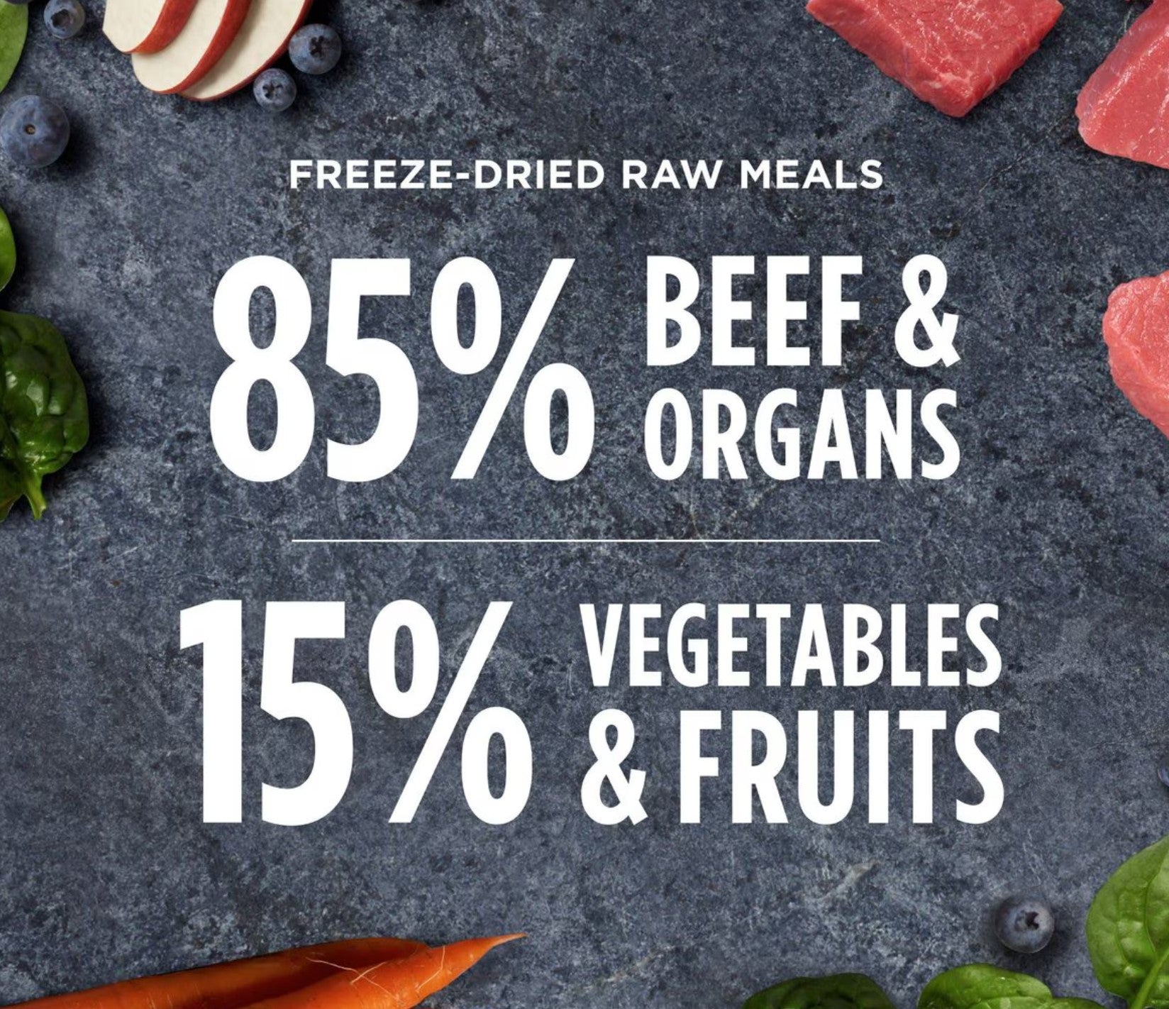 Instinct Raw Meals Real Beef Recipe Grain- Free Freeze Dried Dog Food