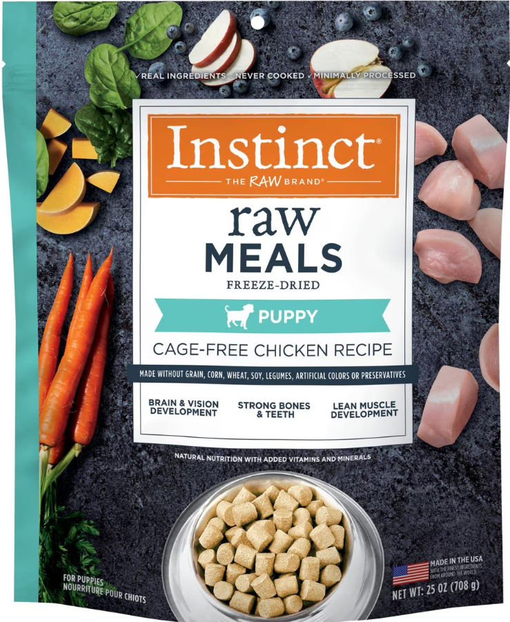 Instinct Raw Meals Puppy Recipe Grain- Free Freeze Dried Dog Food