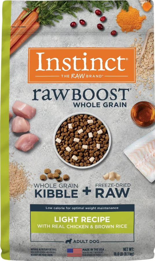 Instinct Dog Raw Boost Whole Grain Light Chicken and Brown Rice
