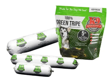 K-9 Kraving Beef Green Tripe - 5 lb Patties/30 lb Box