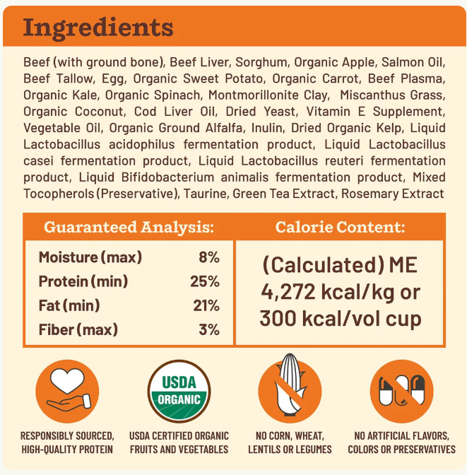 Primal Kibble in the Raw Dog Food-Beef