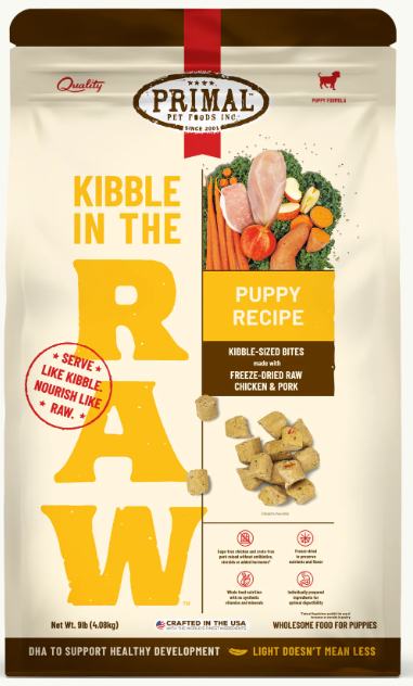 Primal Kibble in the Raw Dog Food-Puppy Recipe