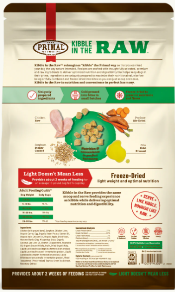 Primal Kibble in the Raw Dog Food-Small Breed Recipe