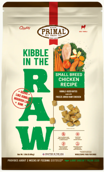 Primal Kibble in the Raw Dog Food-Small Breed Recipe