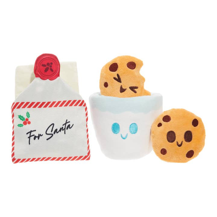 BARK Letter Fur Santa Plush Dog Toy