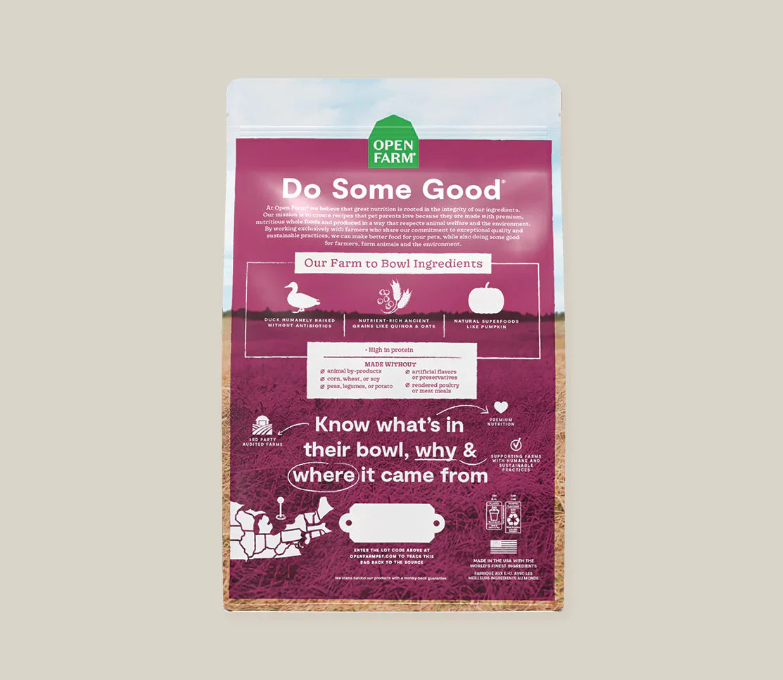 Open Farm Farmstead Duck Ancient Grains Dry Dog Food
