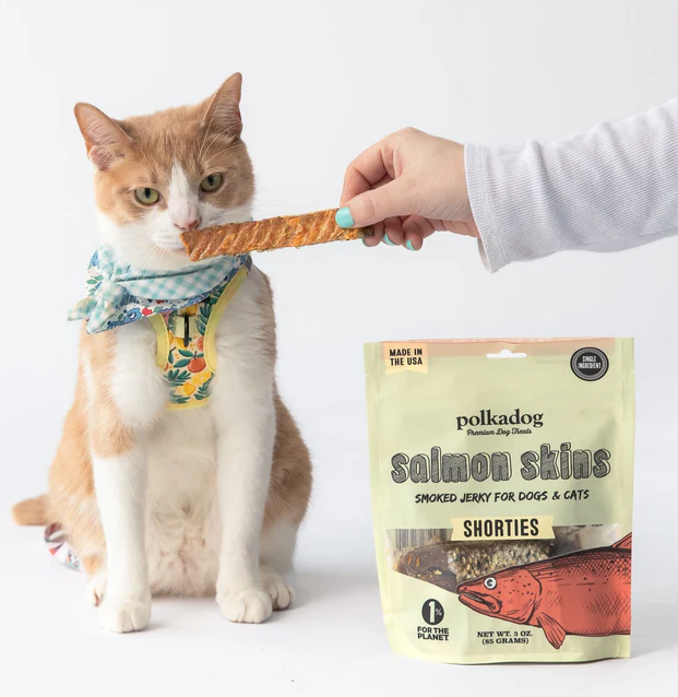 Polkadog Salmon Skin Jerky 3 oz Dog & Cat Treats