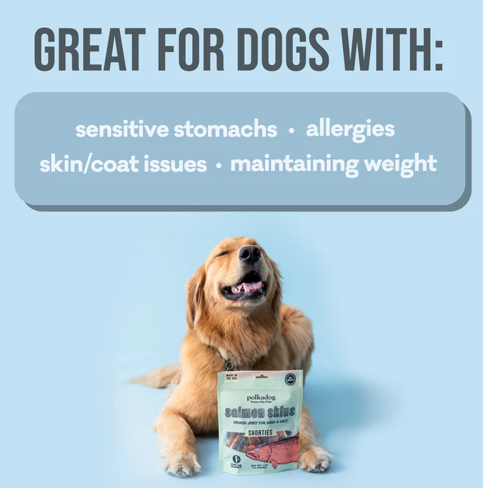 Polkadog Salmon Skin Jerky 3 oz Dog & Cat Treats