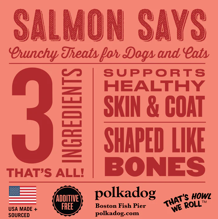 Polkadog Salmon Says Bones Dog & Cat Treats