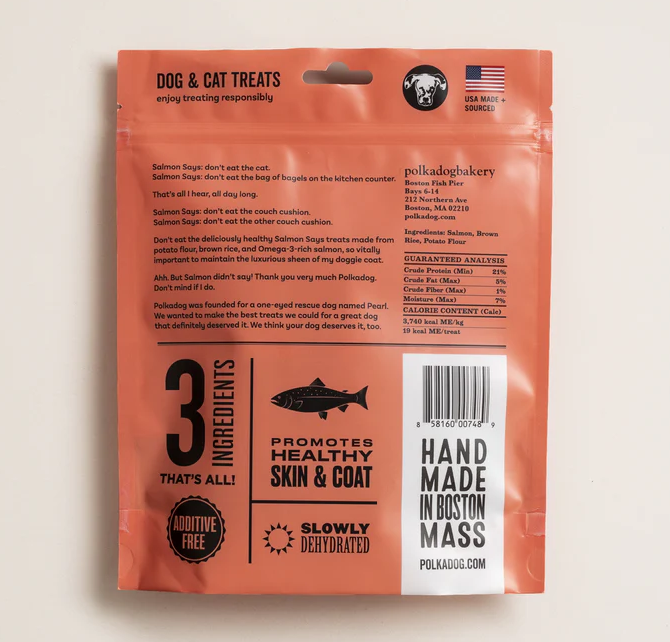 Polkadog Salmon Says Bones Dog & Cat Treats