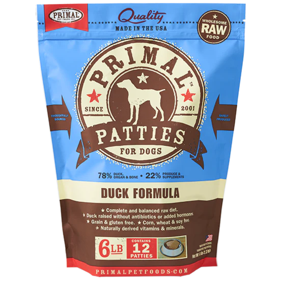 Primal Canine Duck Patties - 6lb