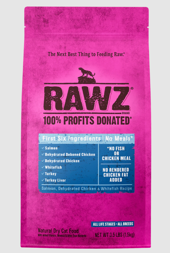 Rawz Cat Meal Free Salmon, Chicken, and Whitefish