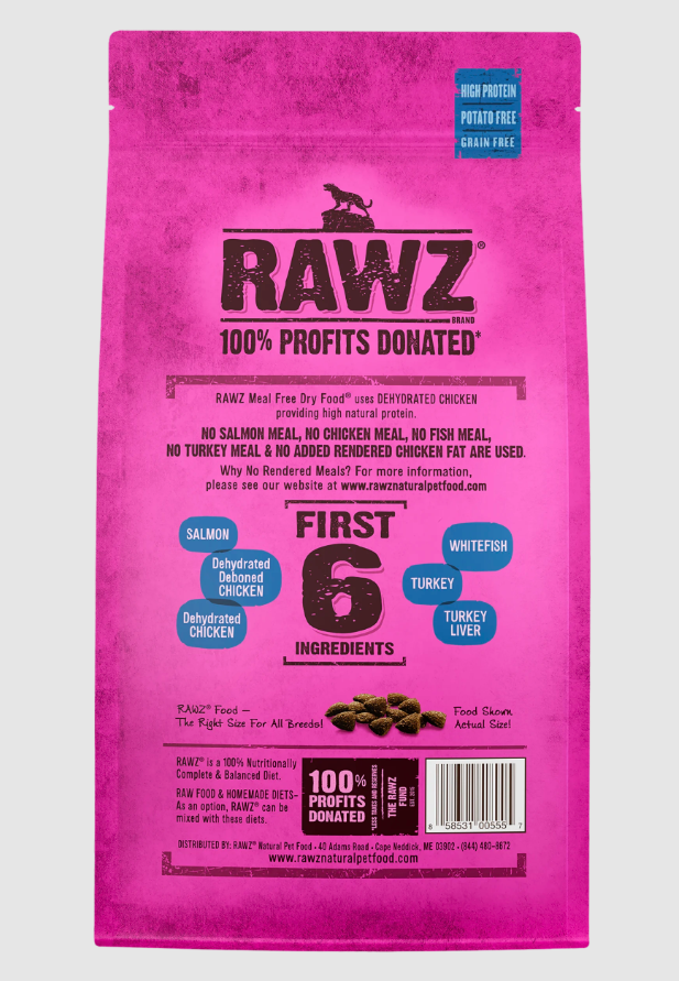 Rawz Cat Meal Free Salmon, Chicken, and Whitefish