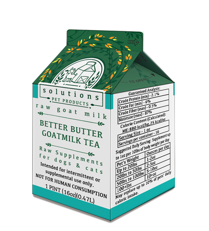 Solutions Pet Products Better Butter Tea Cultured Raw Goat Milk - Pint