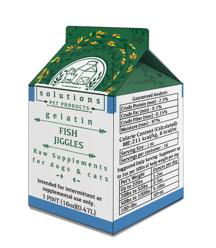 Solutions Pet Products Fish Jiggles Fish Gelatin - Pint