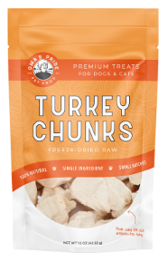 Om's Pride Freeze-Dried Turkey Breast Chunks 1.5oz