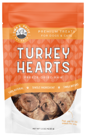 Om's Pride Freeze-Dried Turkey Hearts Sliced 1.5oz