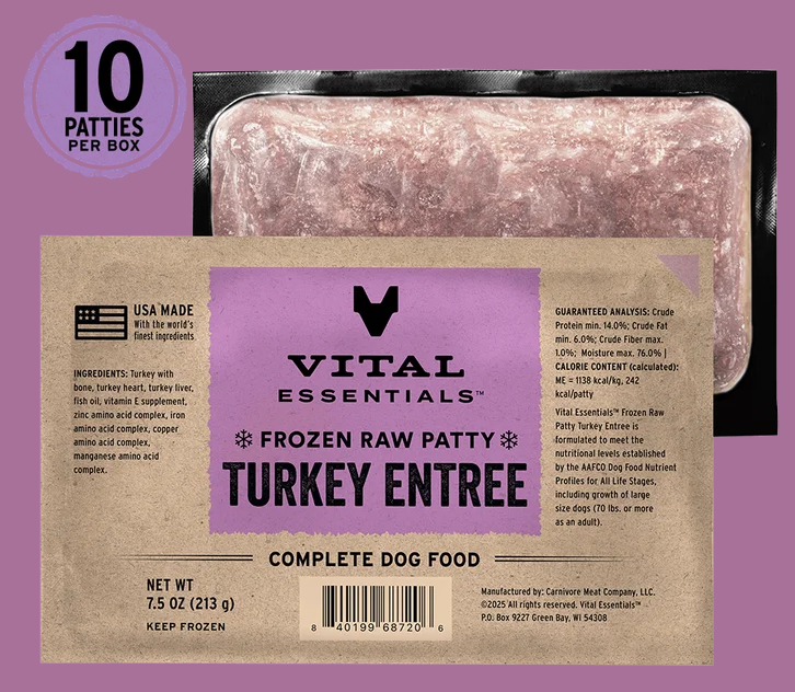 Vital Essentials Frozen Turkey Entree