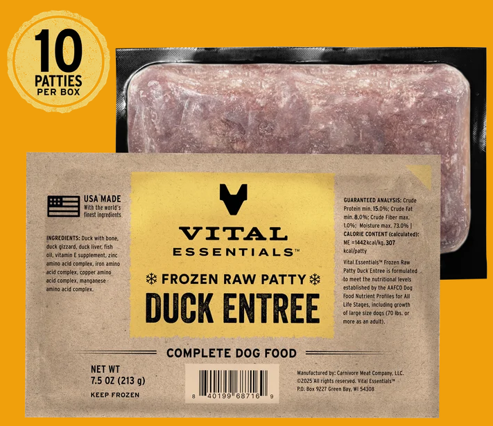 Vital Essentials Frozen Duck Entree