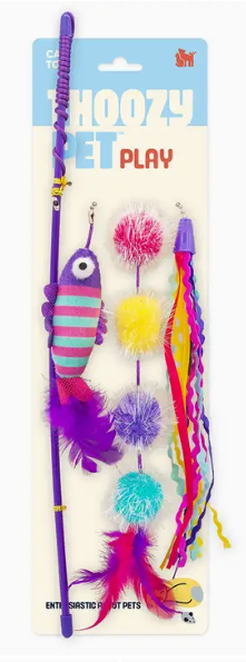 Thoozypet Sea Life Interchangeable Teaser Cat Toy