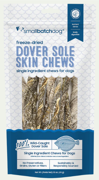 Small Batch Dog Freeze-dried Dover Sole Skin Chews