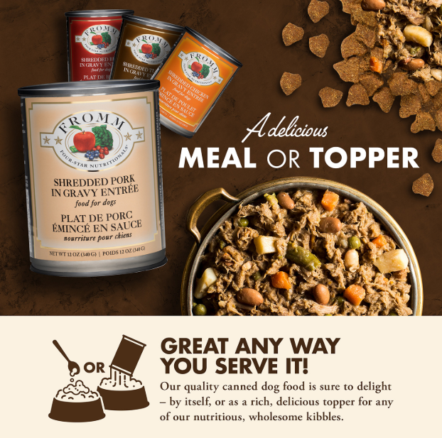 Fromm Four-Star Shredded Pork In Gravy 12oz