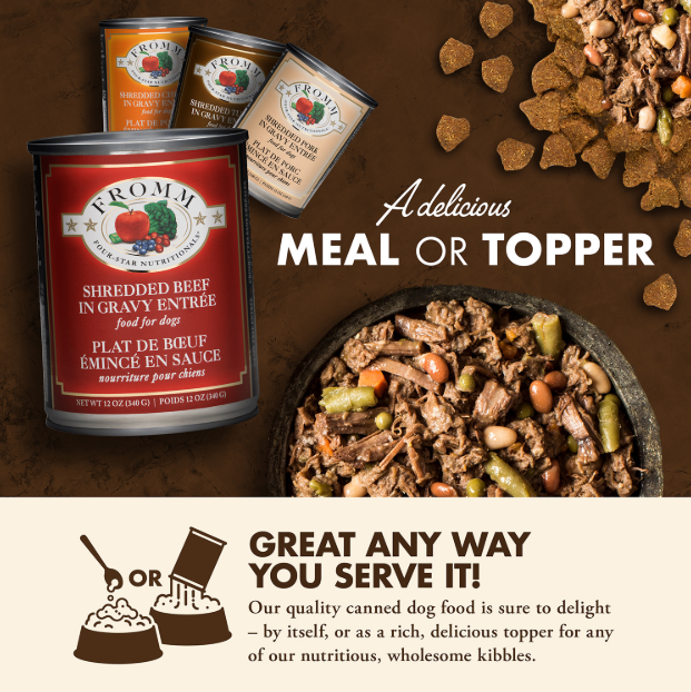 Fromm Four-Star Shredded Beef In Gravy 12oz